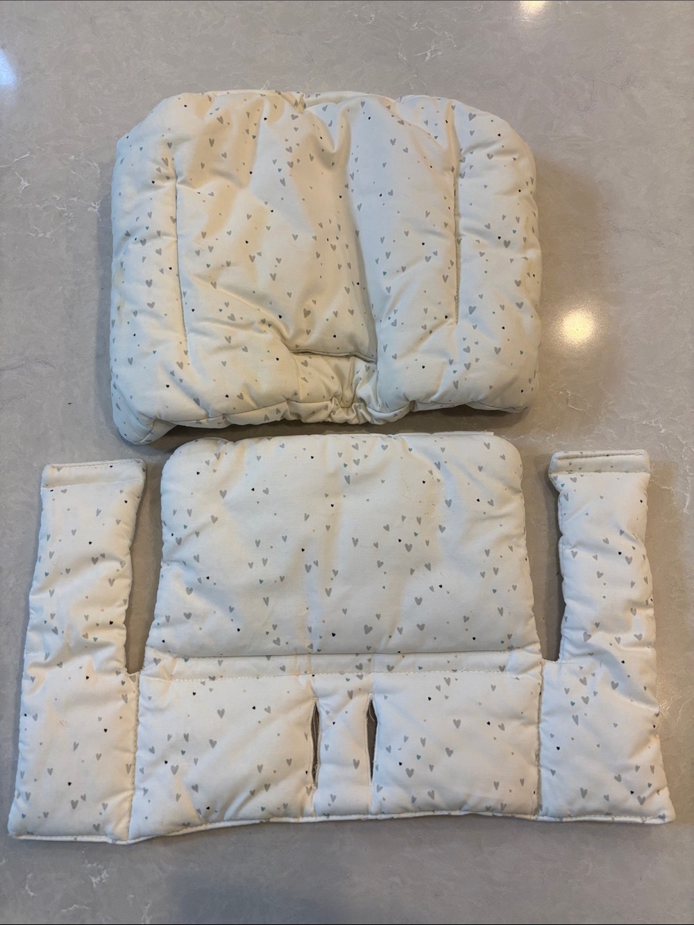 Stokke Tripp Trapp Highchair Cover white with Heart-Print